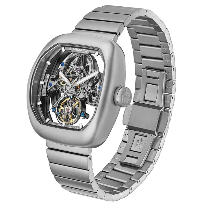 MIMBER Luxury Skeleton Automatic Watch for Men Premium Mechanical Design Stylish Men’s Wrist Watch