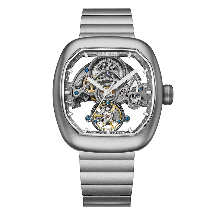 MIMBER Luxury Skeleton Automatic Watch for Men Premium Mechanical Design Stylish Men’s Wrist Watch
