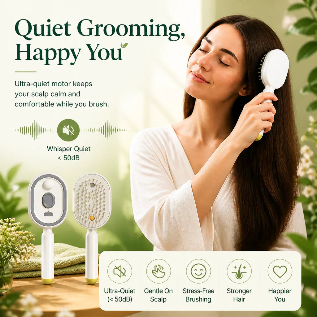 2026 New Electric Steam Brush, Electric Steam Brushs for Hair, Rechargeable Steam Hair Straightener, Detangling Steams Brush, Reduce Frizz, Nourishes Hairs, Anti-Static