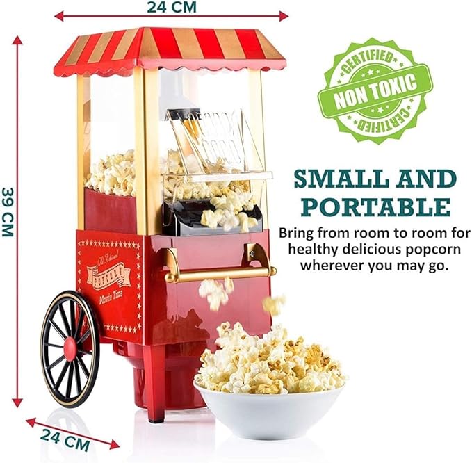 Popcorn Machine Mini Portable Household DIY Corn Popper Delicious Snacks Automatic Home Kitchen Popcorn Maker (Size: 40 x 24 x 18 cm)