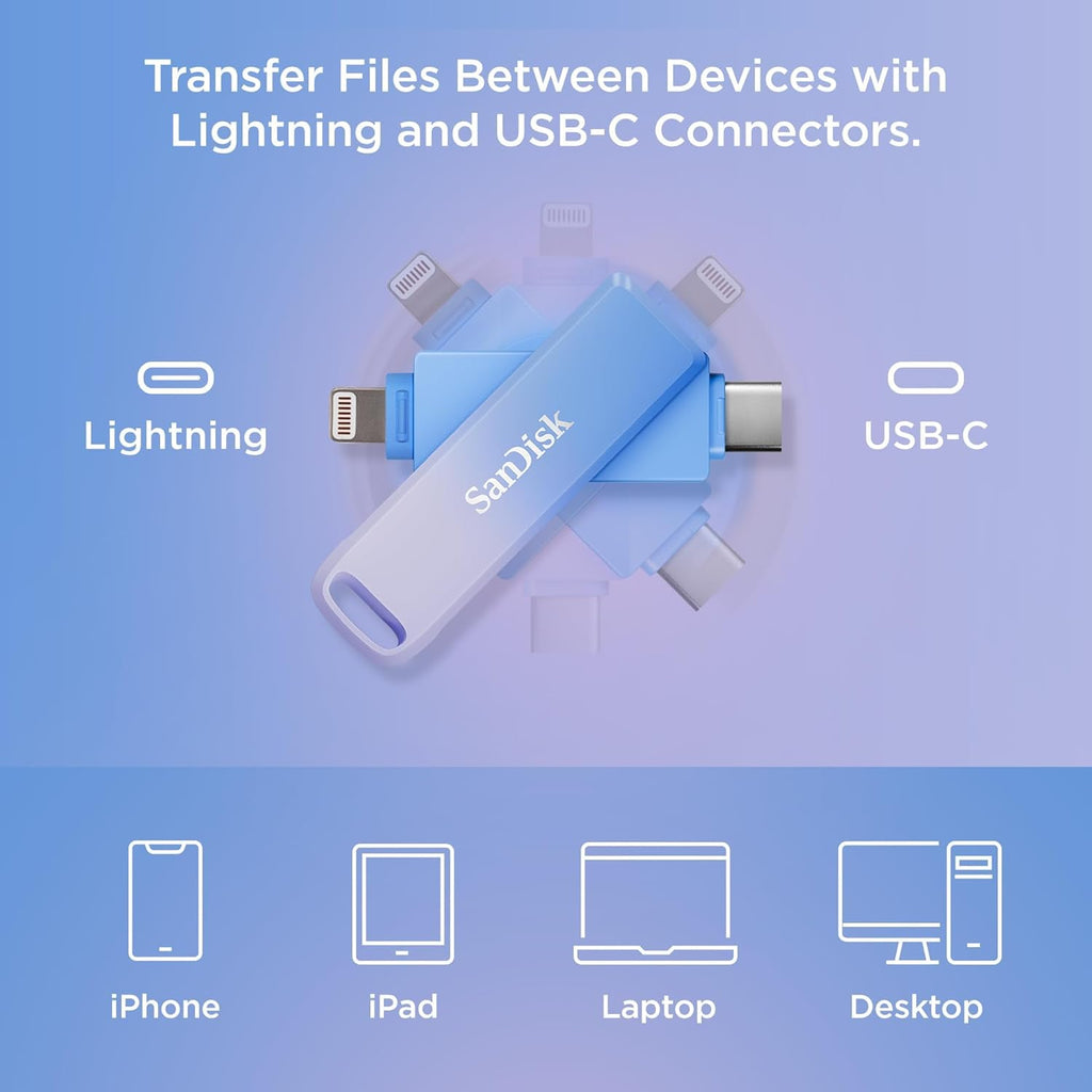 SanDisk automatic backup Creator USB Type-C Flash Drive, Up to 400 MB/s, 512GB, 3 Months Adobe Lightroom Included