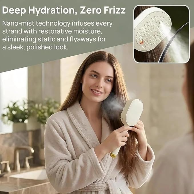 2026 New Electric Steam Brush, Electric Steam Brushs for Hair, Rechargeable Steam Hair Straightener, Detangling Steams Brush, Reduce Frizz, Nourishes Hairs, Anti-Static