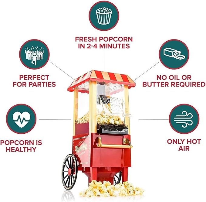 Popcorn Machine Mini Portable Household DIY Corn Popper Delicious Snacks Automatic Home Kitchen Popcorn Maker (Size: 40 x 24 x 18 cm)
