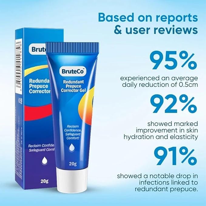 Bruteco Redundant Prepuce Corrective Gel, Bruteco Corrective Gel, Prepuce Corrective Gel, Corrective Gel, Suitable for Men's Health, Excessive Preparation Correction