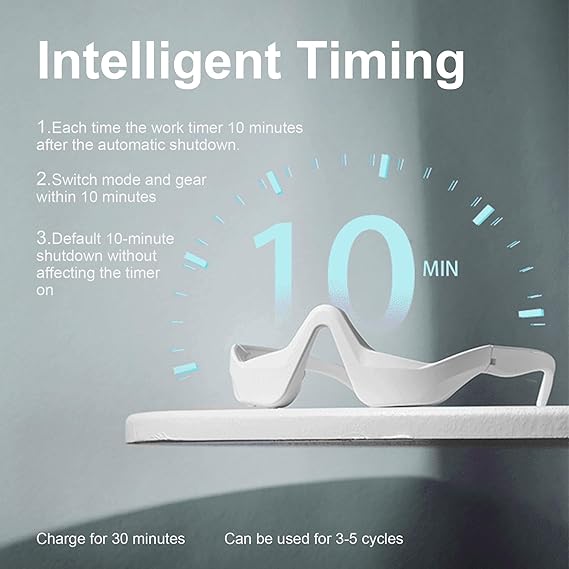NANSIKE Under Eye Red Light Therapy Glasses, with Eye Massage for Dark Circles, Eye Bags and Eye Wrinkle Elimination