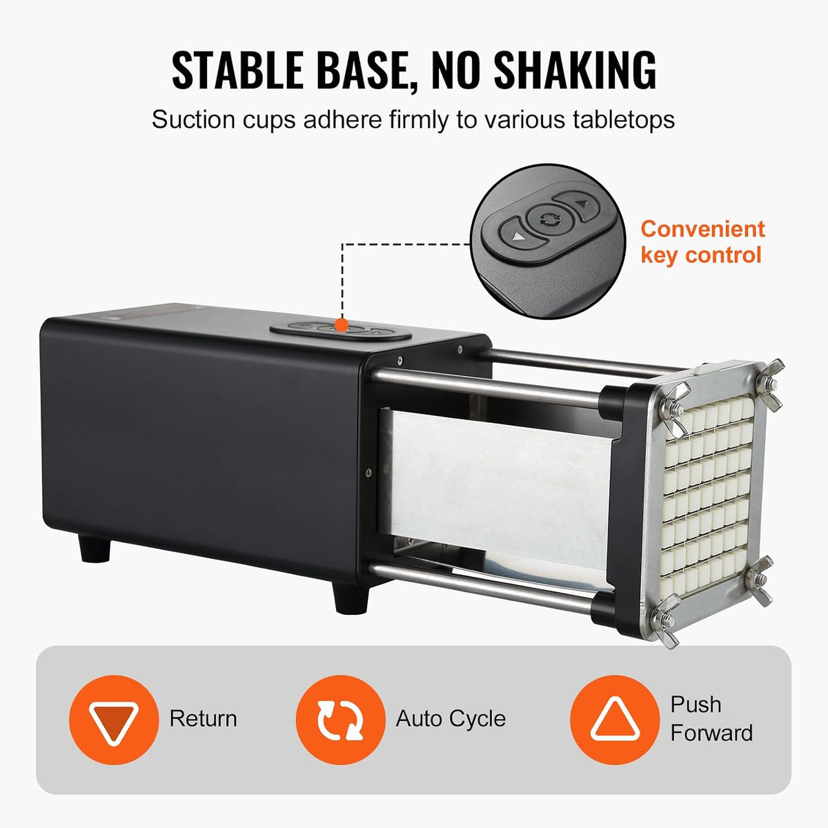 VEVOR F300 Electric Potato Cutter, Aluminium + Stainless Steel + ABS