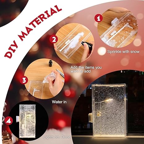 Snowflake Night Light DIY Snow Lamp Snowflake Star White Snow Winter Theme Nightlight for Bedroom Bathroom Nursery Hallway Stairs Home Room Decor