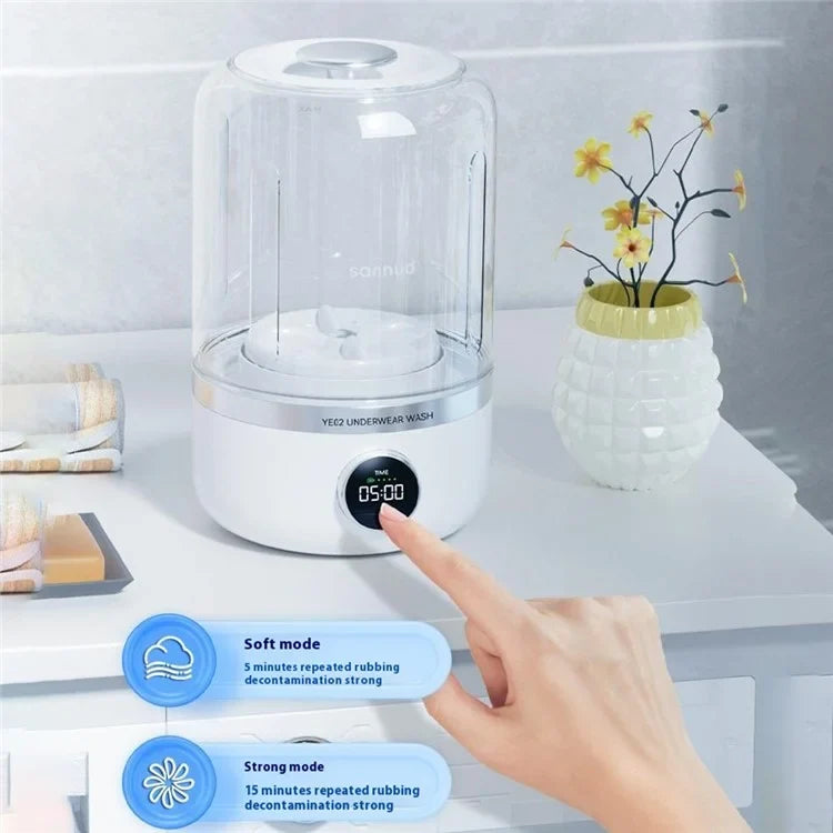Portable Mini Washing Machine for Travel Underwear Socks Cordless Cleaner