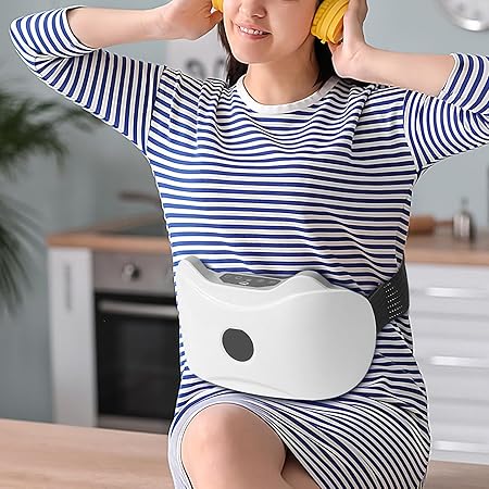 Abdominal Massager, Vibration Belt Waist Trainer, 9.84x5.51x2.76 inches Safe Fat Burner, Wireless with 3 Modes Design, Body Sculpting Massager for Home Gym, Recovery, Relaxation