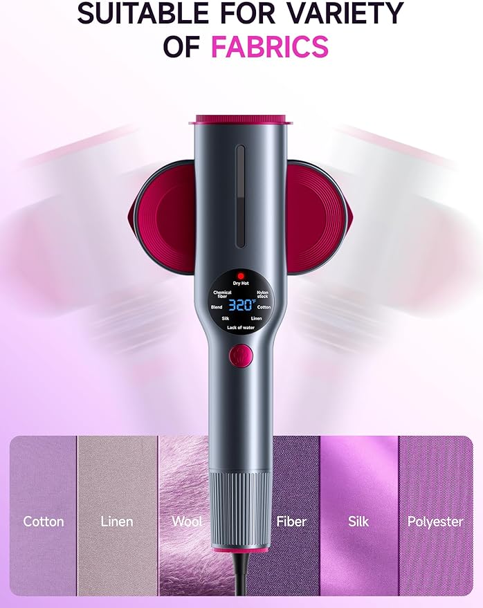 2-in-1 Steamer & Iron for Clothes,15s Fast Heat-up 1200W Portable Handheld Garment Steamer,Travel Size with Large Ceramic Heat Panel,Quick Wrinkle Removal,110V-120V