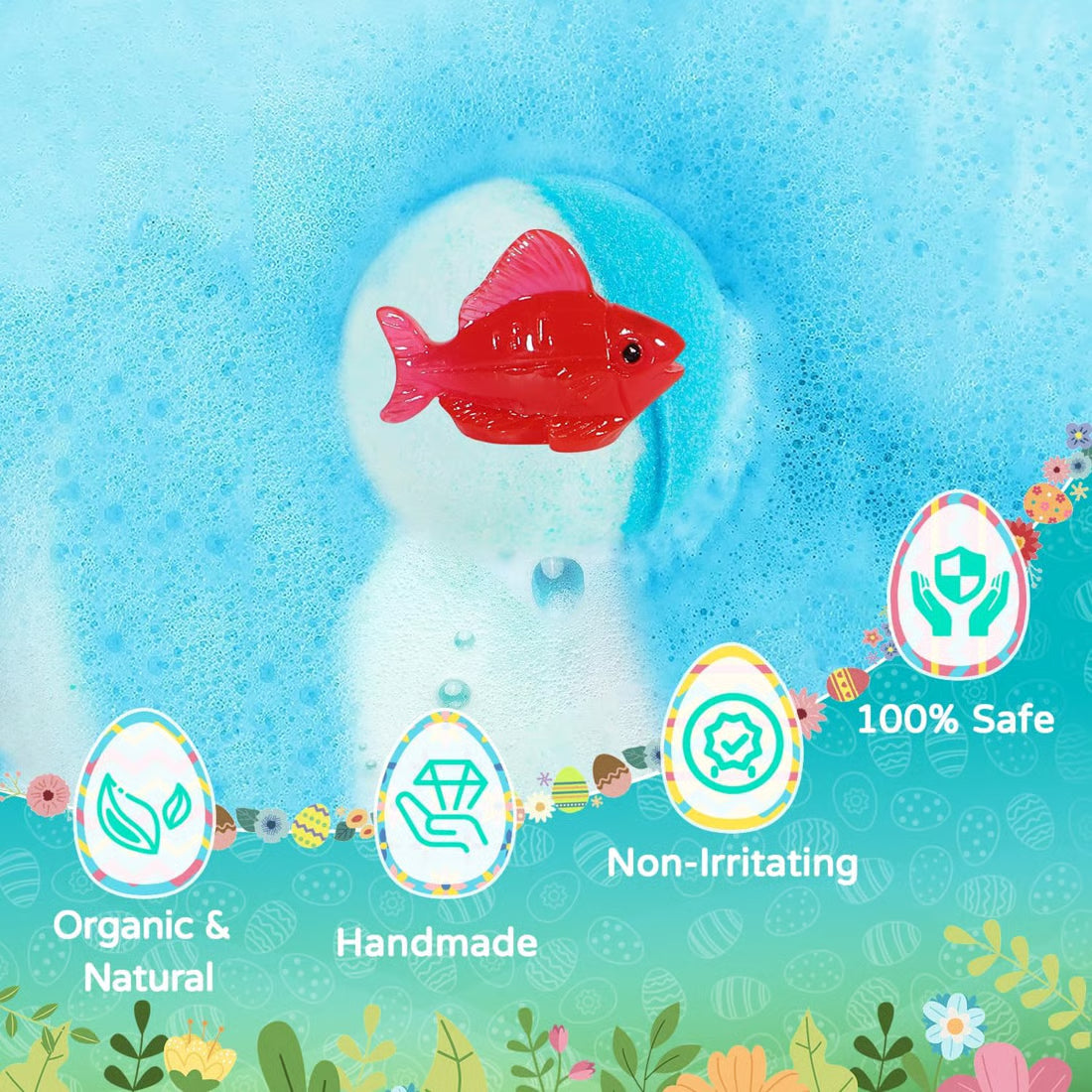 🔥2026 New Upgrade - 🛁 Natural Bath Bombs for Kids with Mega Bubbles & Surprise Inside 🥚✨