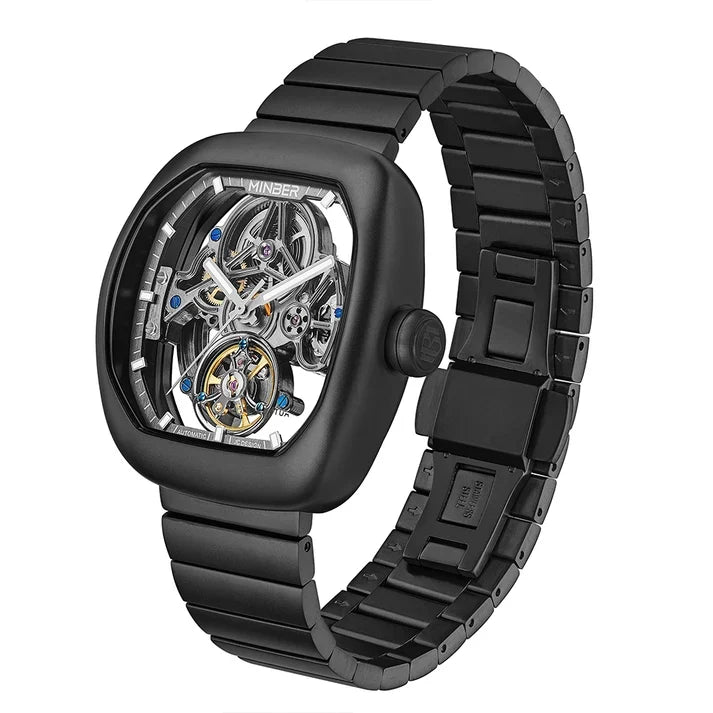 MIMBER Luxury Skeleton Automatic Watch for Men Premium Mechanical Design Stylish Men’s Wrist Watch