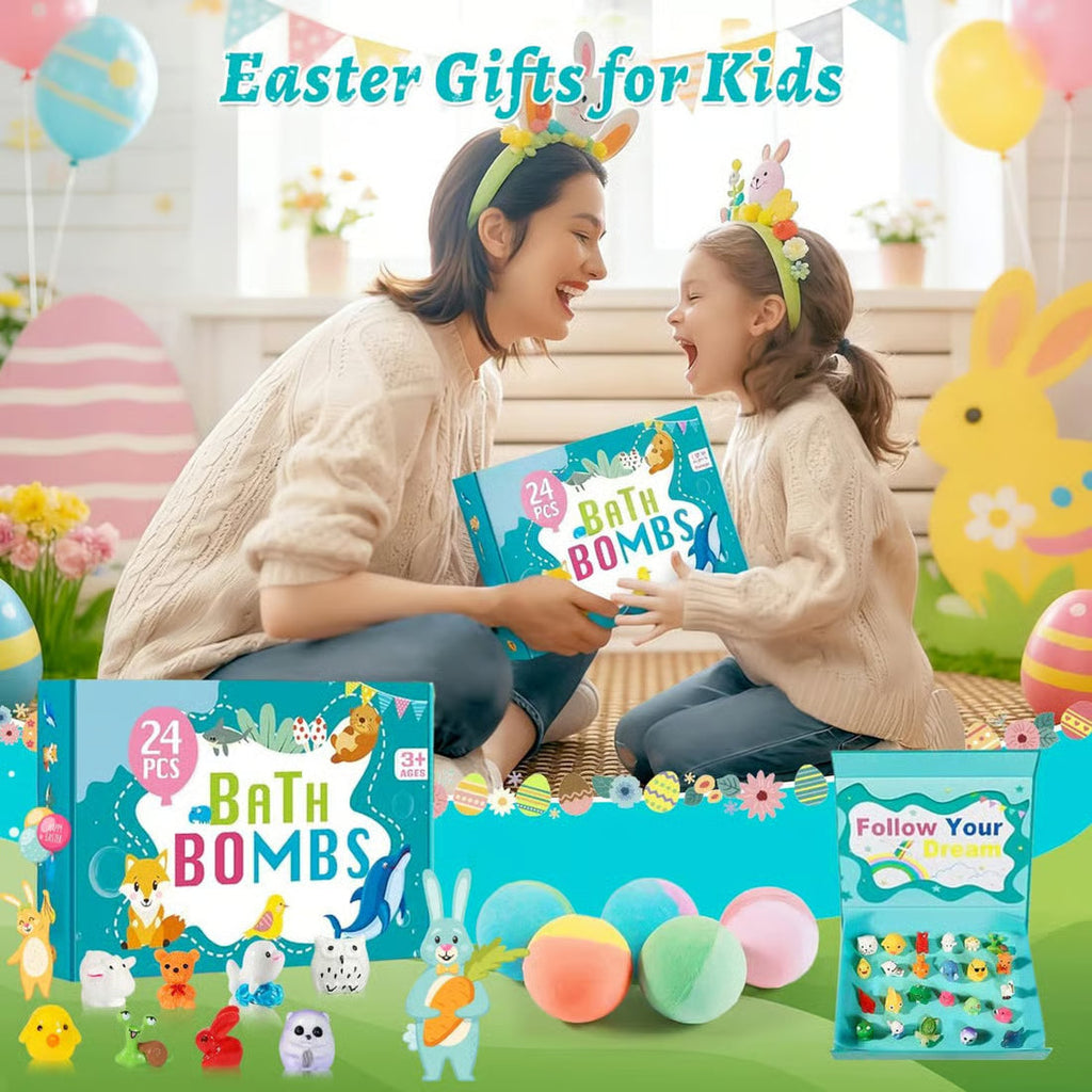 🔥2026 New Upgrade - 🛁 Natural Bath Bombs for Kids with Mega Bubbles & Surprise Inside 🥚✨