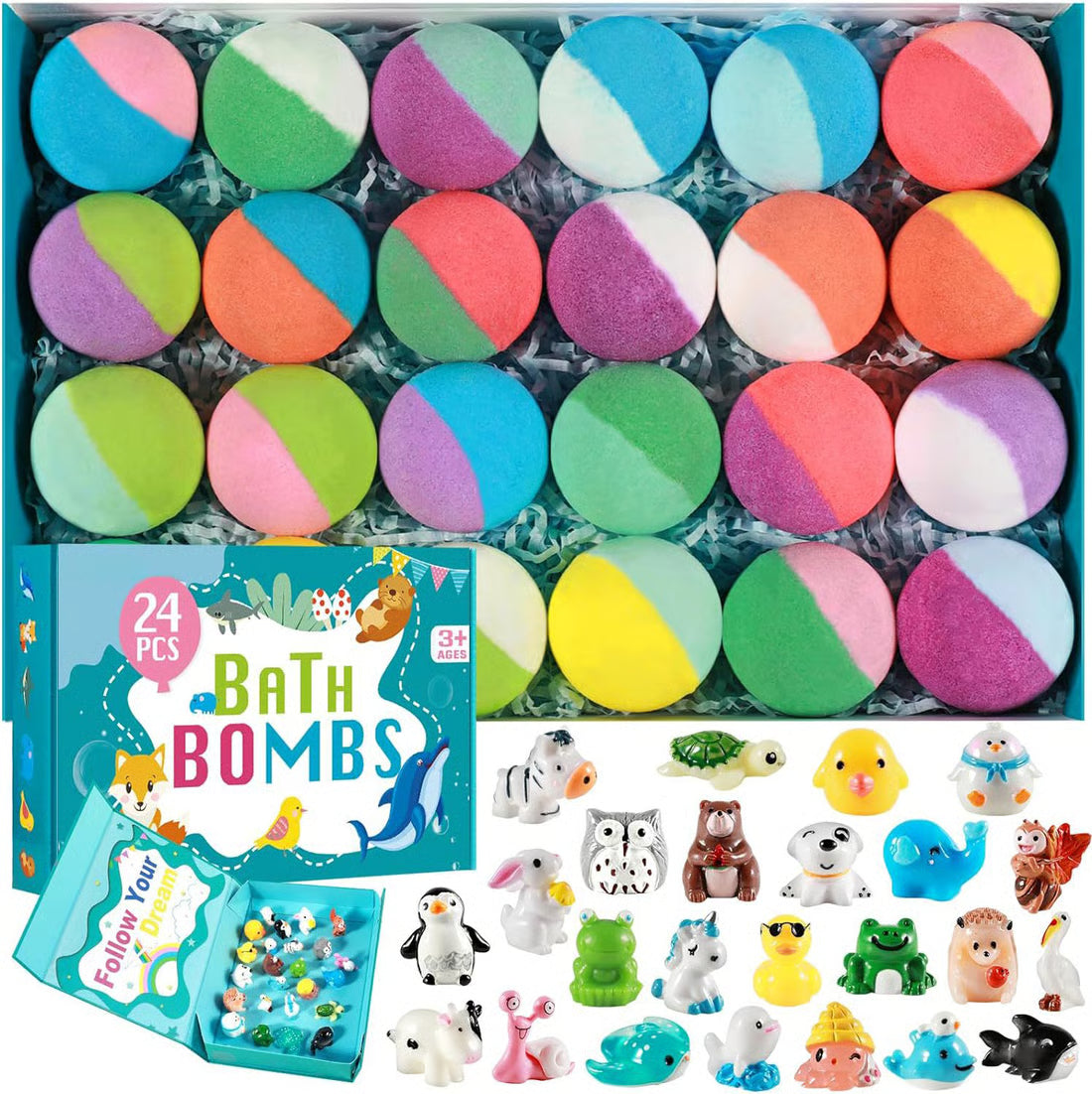 🔥2026 New Upgrade - 🛁 Natural Bath Bombs for Kids with Mega Bubbles & Surprise Inside 🥚✨