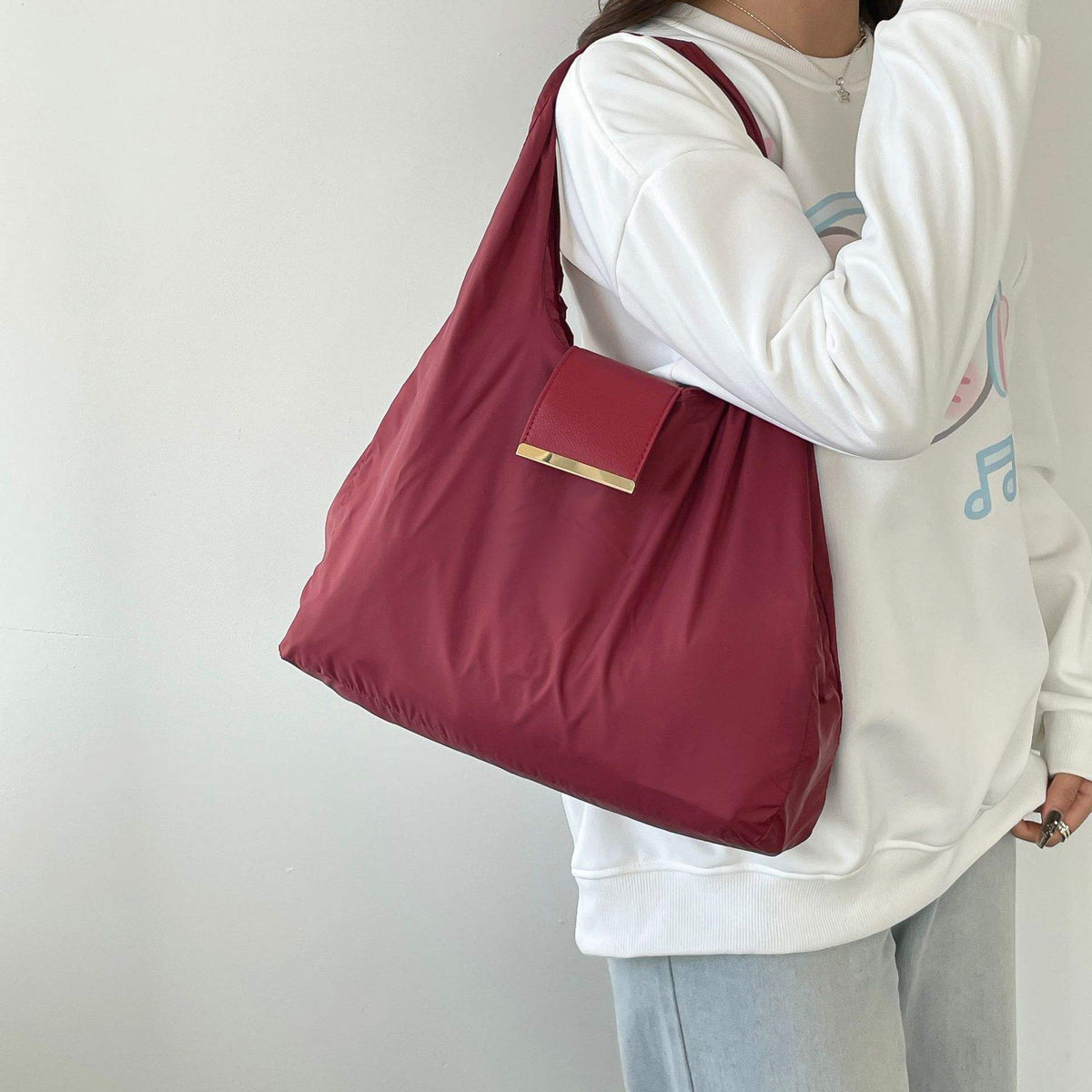Mini Keychain Tote Bag Large Capacity Lightweight Foldable Shopping Bag Keychain Key Ring Expandable Reusable Tote Bag