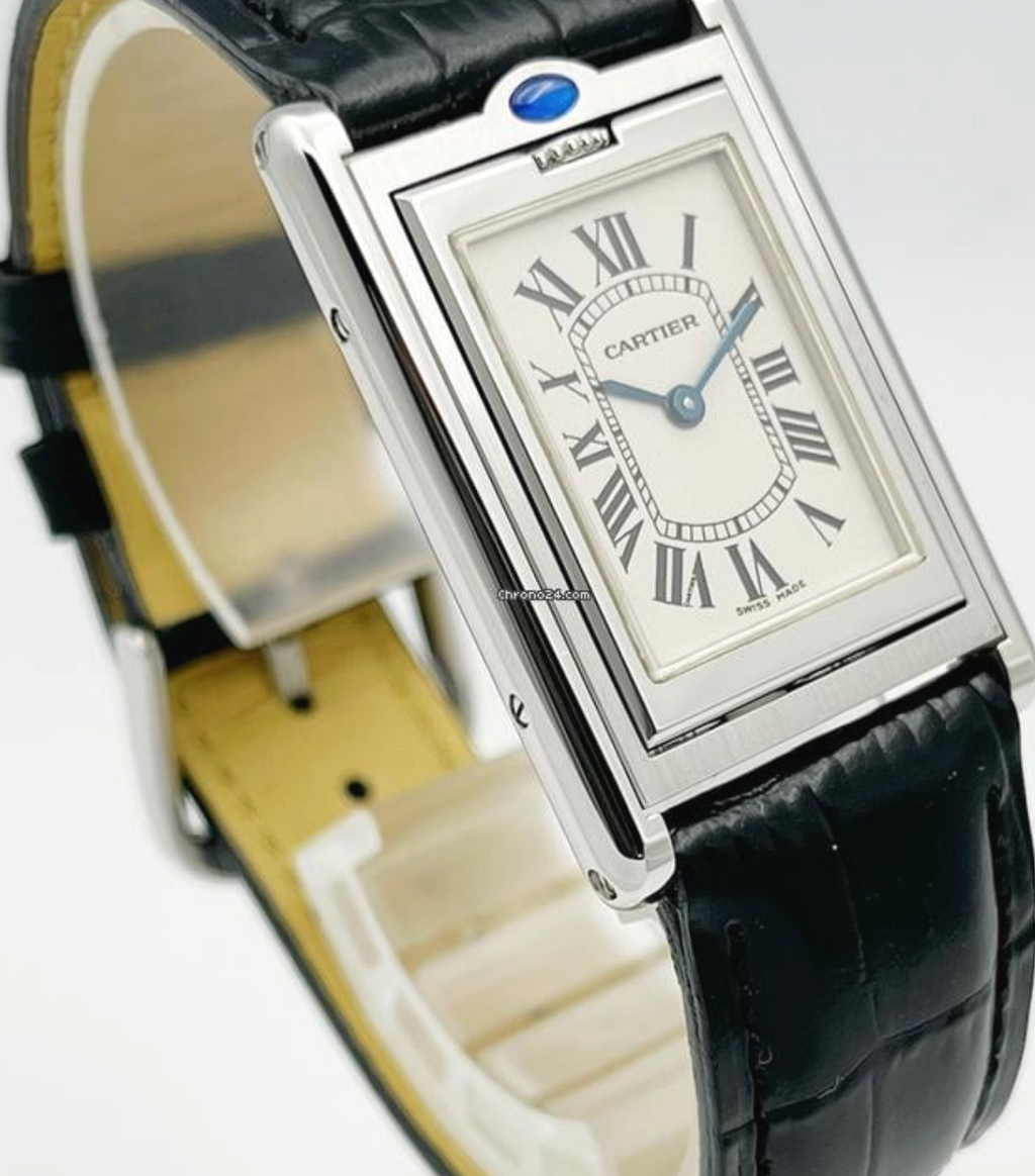 ⏳Time-limited Special⌛ Rare Vintage 90s Two-Tone Cartier Tank Reverso Quartz Watch