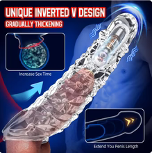 [Discreet Shipping]🔥 Bigger. Harder. Wilder. 🔥 💦 The Explosive Vibrating Wolf-Tooth Crystal Sleeve 💦