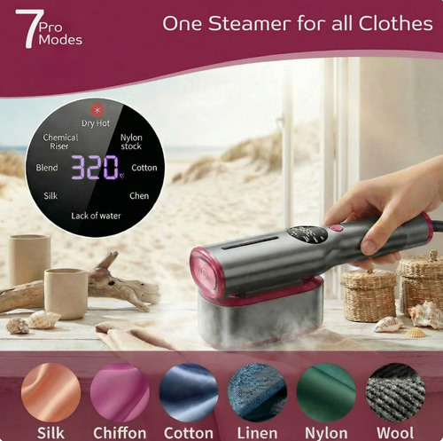 2-in-1 Steamer & Iron for Clothes,15s Fast Heat-up 1200W Portable Handheld Garment Steamer,Travel Size with Large Ceramic Heat Panel,Quick Wrinkle Removal,110V-120V