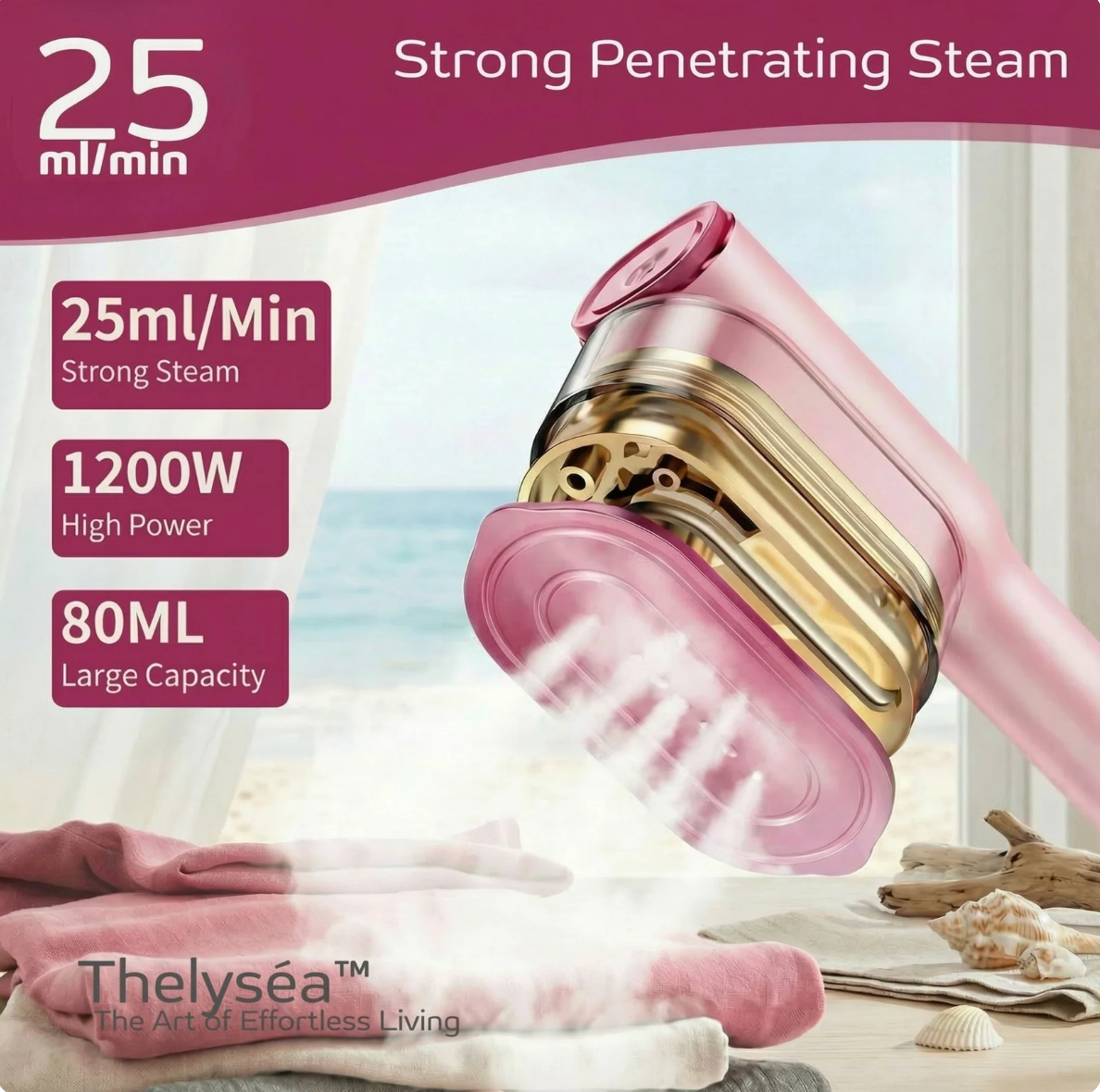 2-in-1 Steamer & Iron for Clothes,15s Fast Heat-up 1200W Portable Handheld Garment Steamer,Travel Size with Large Ceramic Heat Panel,Quick Wrinkle Removal,110V-120V
