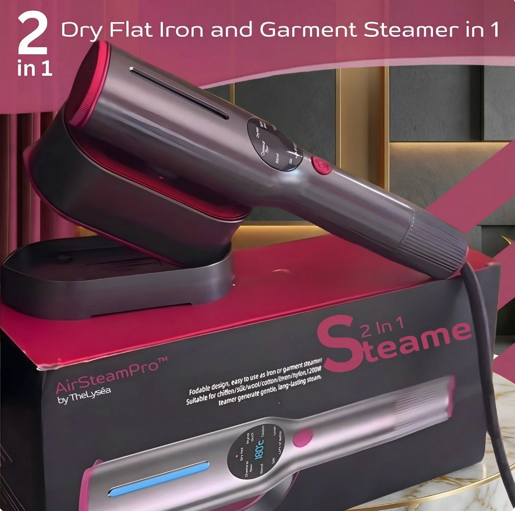 2-in-1 Steamer & Iron for Clothes,15s Fast Heat-up 1200W Portable Handheld Garment Steamer,Travel Size with Large Ceramic Heat Panel,Quick Wrinkle Removal,110V-120V