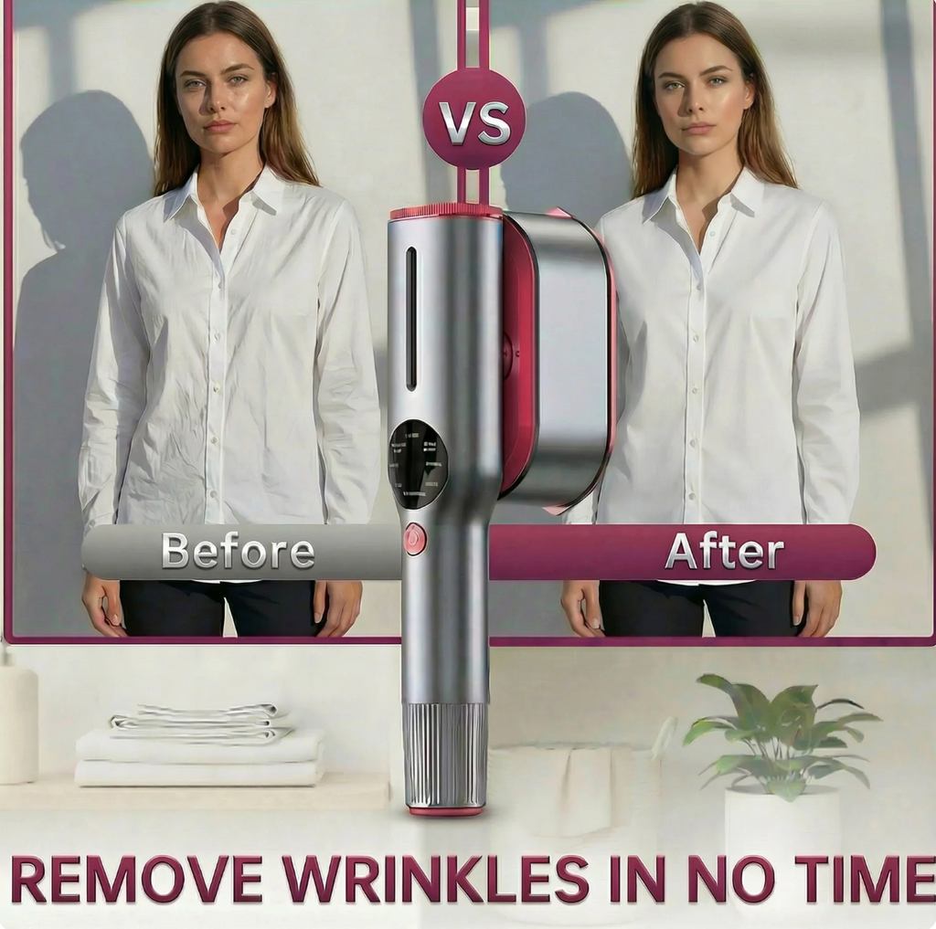 2-in-1 Steamer & Iron for Clothes,15s Fast Heat-up 1200W Portable Handheld Garment Steamer,Travel Size with Large Ceramic Heat Panel,Quick Wrinkle Removal,110V-120V
