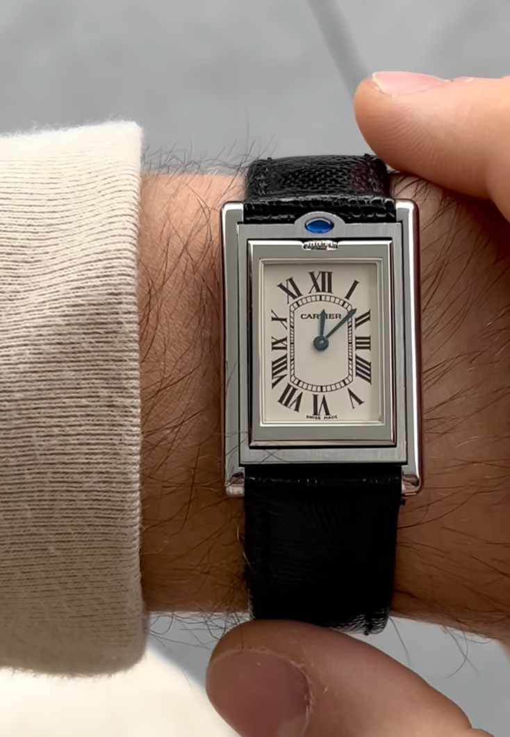 ⏳Time-limited Special⌛ Rare Vintage 90s Two-Tone Cartier Tank Reverso Quartz Watch