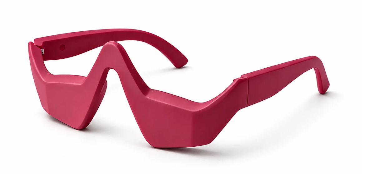 NANSIKE Under Eye Red Light Therapy Glasses, with Eye Massage for Dark Circles, Eye Bags and Eye Wrinkle Elimination