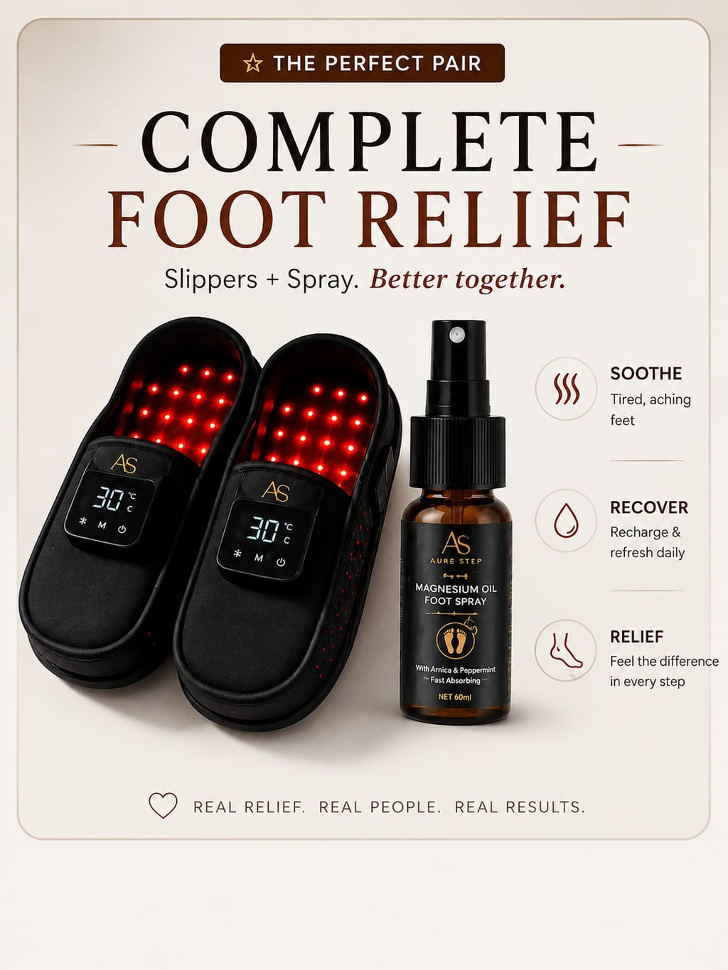 ✨HOT SALE 50% OFF ✨2026 Smart Red Light Therapy Heated Foot Massager Slippers