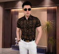 Men's Premium Printed Slim Fit Half Sleeve Casual Shirt
