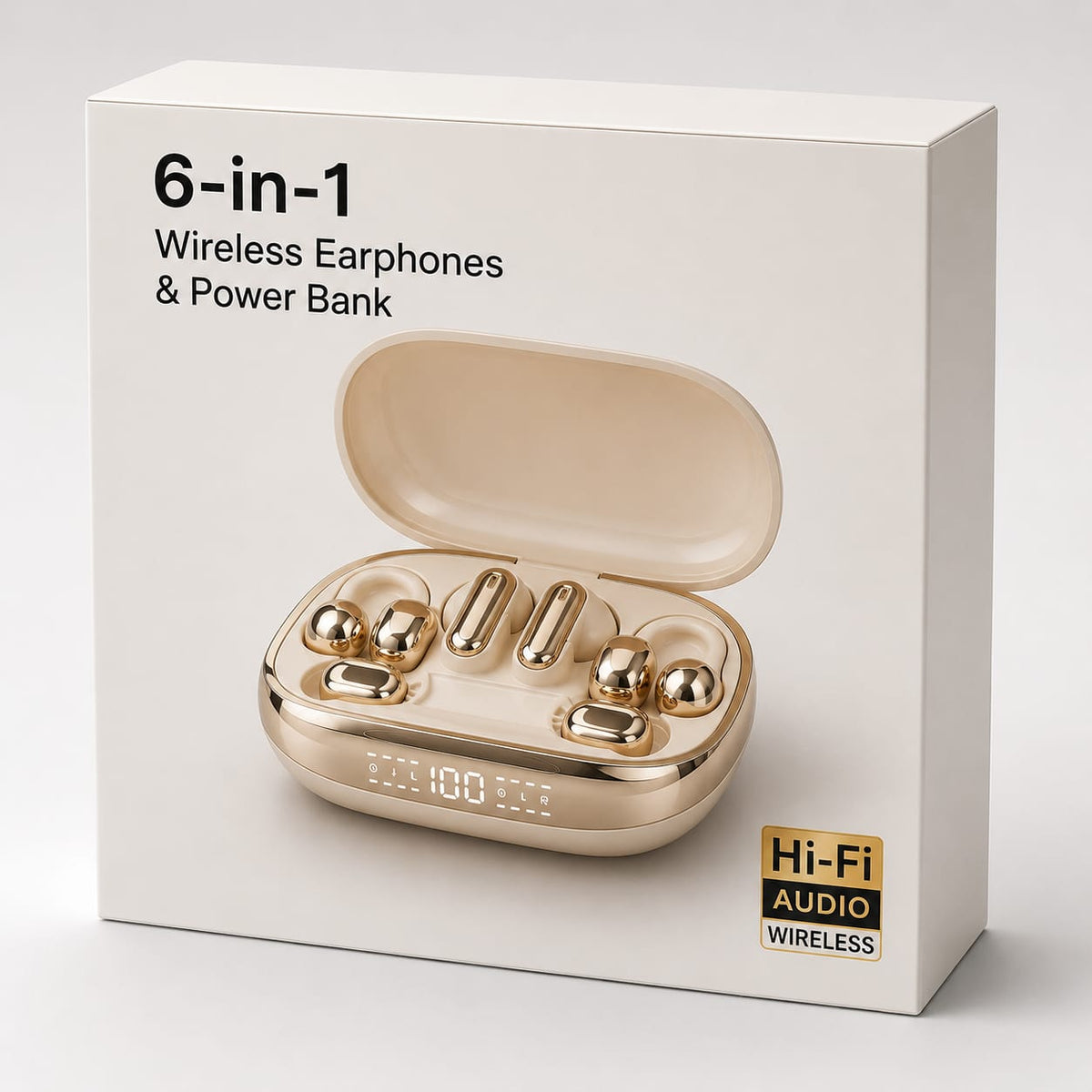 💥HOT SALE 50% VIRAL PRODUCT 6-in-1 Wireless Earbuds & Power Bank