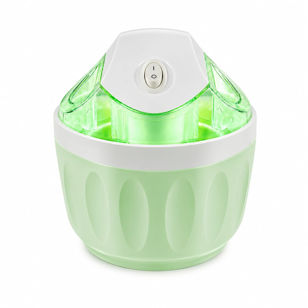 Easy to Use Home Ice Cream Machine Transparent Lid Ice Cream Machine, Lake Blue, EU Plug