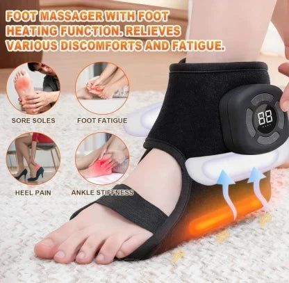 AnkleRelief Pro – Wireless Heated Foot & Ankle Massager Wrap with Adjustable Vibration & Compression