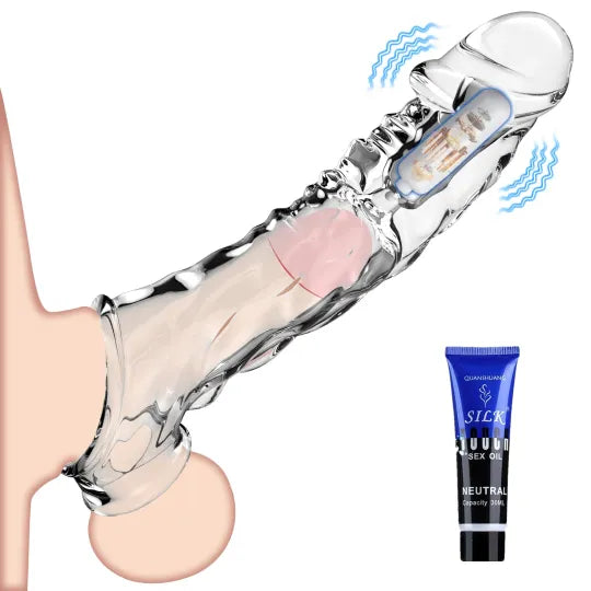 [Discreet Shipping]🔥 Bigger. Harder. Wilder. 🔥 💦 The Explosive Vibrating Wolf-Tooth Crystal Sleeve 💦
