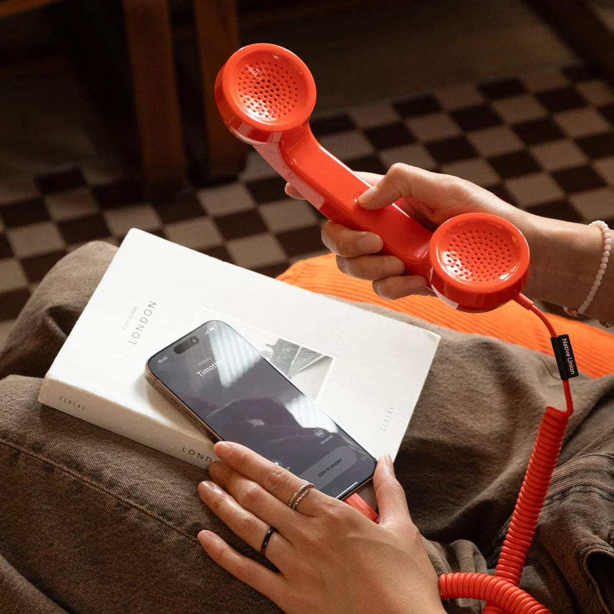 🎙️✨ Retro Type-C Handset Native Union POP Phone Slate The Thoughtful Handset For Modern Devices