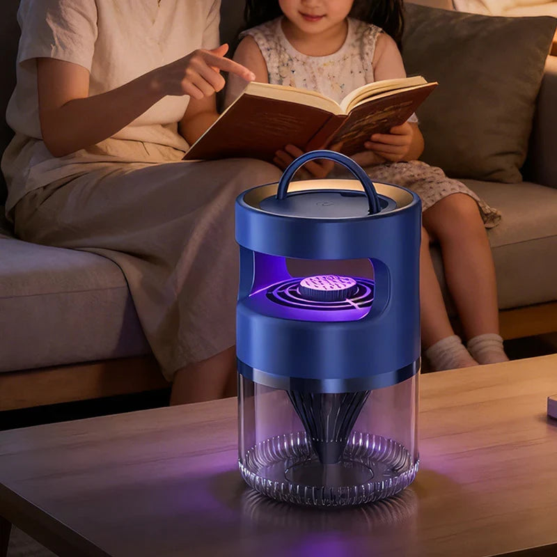 ( set of 2 ) Indoor Insect Trap with Light and Suction Non Zapper Flying Bug Catcher for Mosquitoes Fruit Flies Gnats and Moths for Home Use